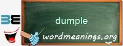 WordMeaning blackboard for dumple